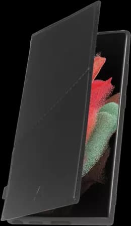 Kunstlederen bookcover voor Galaxy S22 Ultra - Zwart