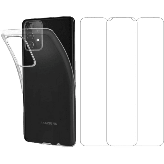 Transparant hoesje voor Samsung A23 + 2 beschermglazen