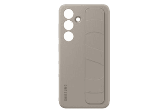 Siliconen backcover met band voor Galaxy S24 - Taupe