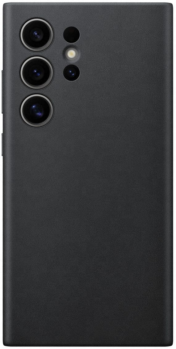 Leren backcover voor Galaxy S24 Ultra - Zwart