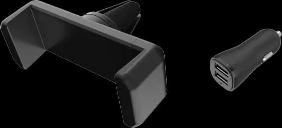 Ventilatieroosterhouder + 2x USB A-autolader