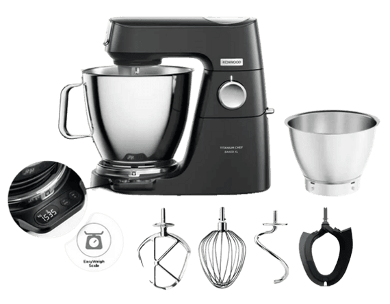 Keukenrobot Titanium Chef Baker XL met geïntegreerde weegschaal KVL85.004BK